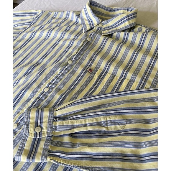 Ralph Lauren Other - Ralph Lauren Jeans Co Men’s Large Striped Long Sleeve Button Down Yellow Blue